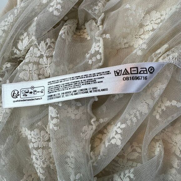 Free People Intimately Sheer Lace Mesh Mock Neck Tank Size M - Picture 9 of 11